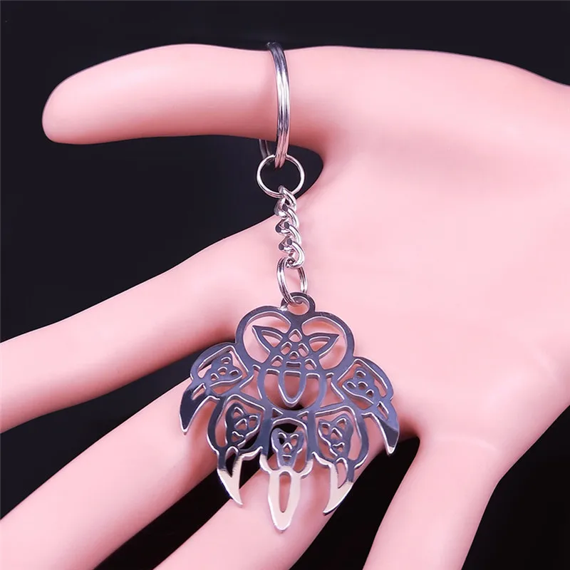 Брелок для ключей из нержавеющей стали серебристого цвета