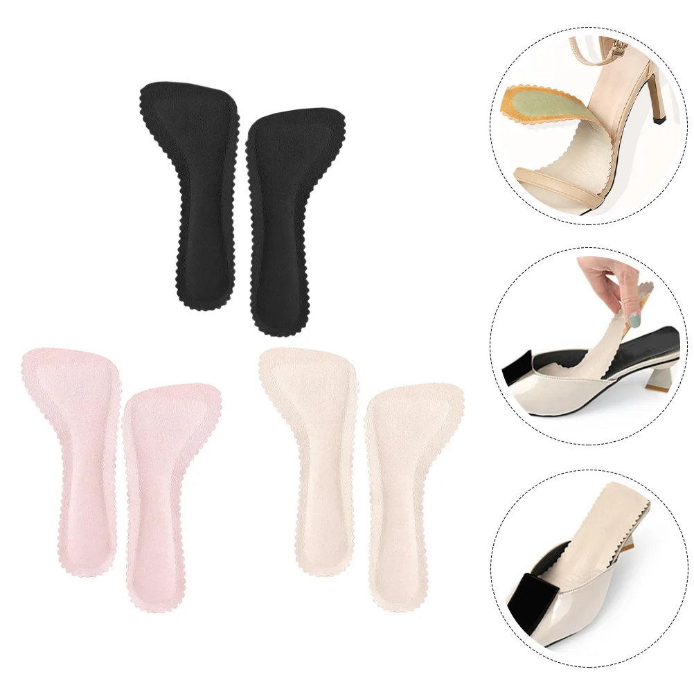 

3 Pairs Sandals Capri Pad High-heel Shoe Supply Heels Insoles Insert Pads Dressy Women Women's Shoes