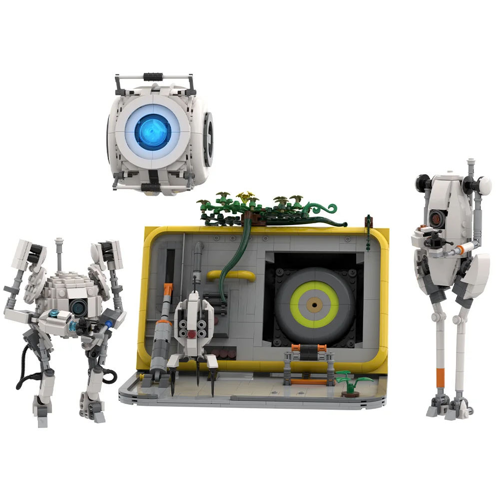 Фото Конструктор MOC Portal Wheatley: Умный Злой Робот из Кирпичиков с Подсветкой, Набор для Творчества и Сборки, Подарки для Взрослых №5