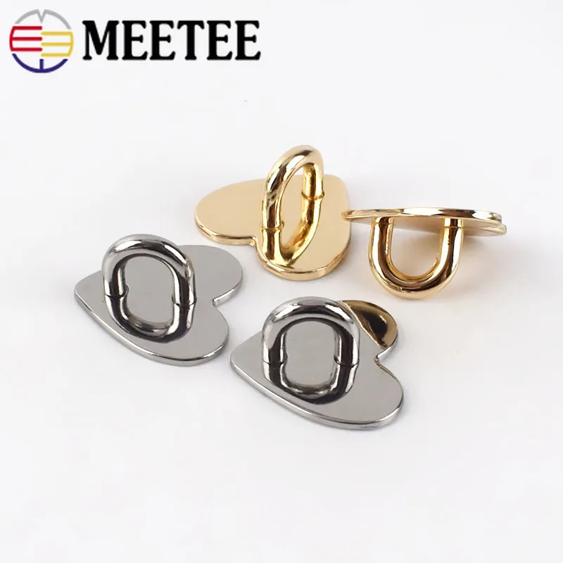 Металлическое D-образное кольцо Meetee 25 мм 50/100 шт. боковые зажимы Пряжка для сумки