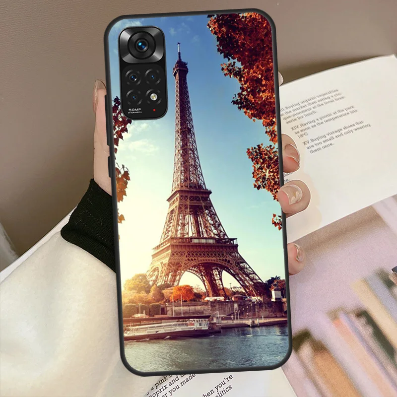 Чехол с изображением Эйфелевой башни Парижа для Xiaomi Redmi Note 10 Pro чехол 11 8 9 8T 9S 10S 9T 9A