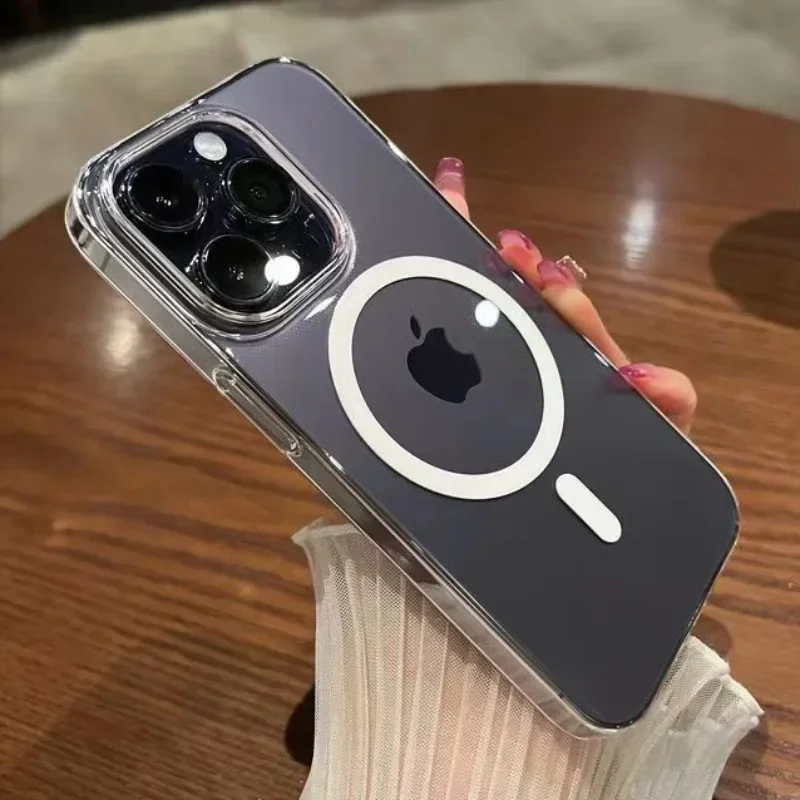 Новый роскошный матовый полупрозрачный чехол Magsafe для iPhone 16 15 14 плюс 13 12 Pro Max