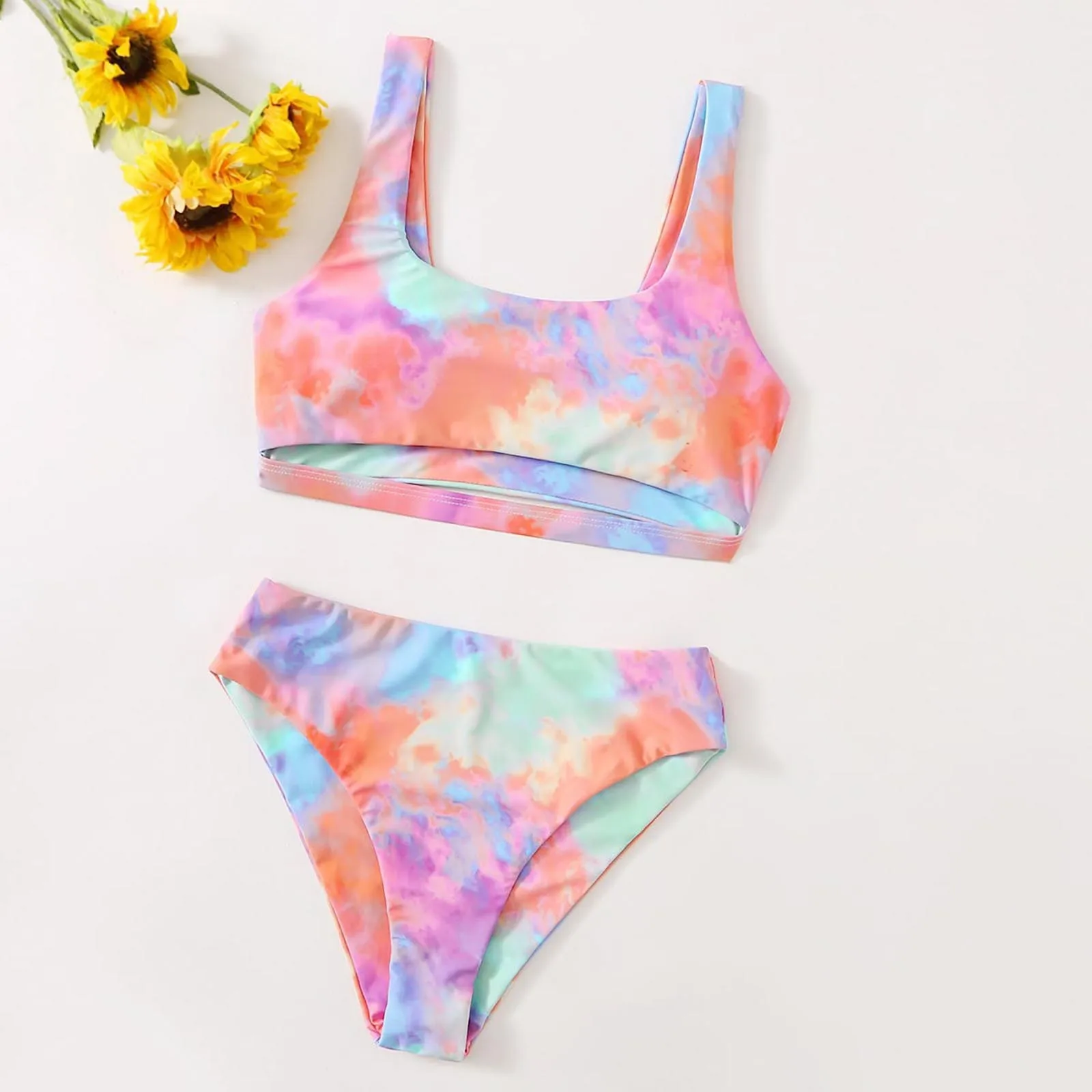 

Женский купальный костюм 2022 раздельный Купальник с принтом облегающий сексуальный темпераментный пляжный бикини Женский Купальник