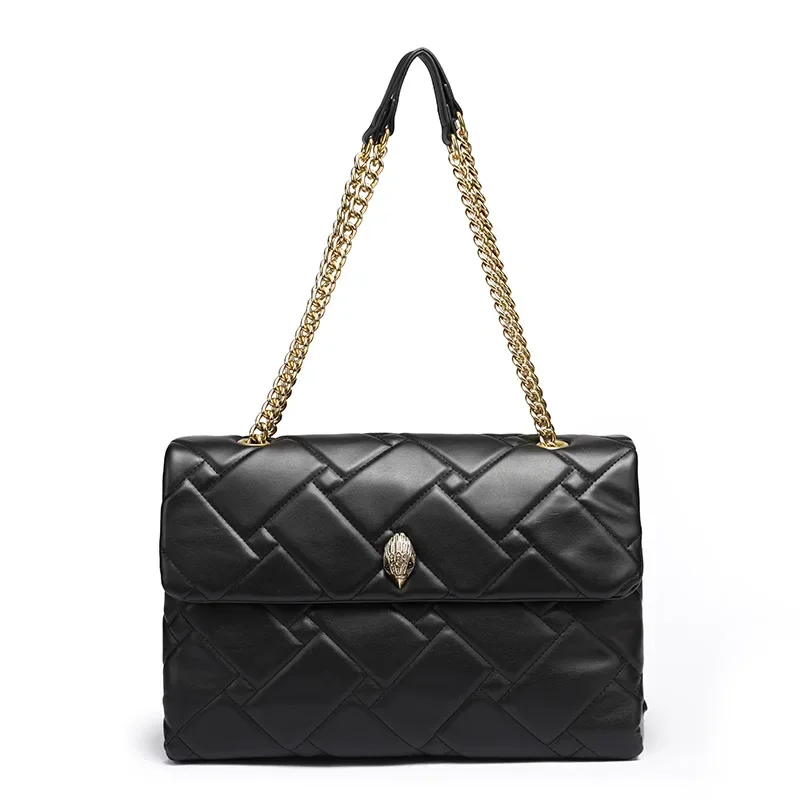 

UK Purse Crossbody Kurt Geiger For Small Ladies Casual Bags Large Cowhide Women Brand Handbag Rhombus Black Shoulder Bag