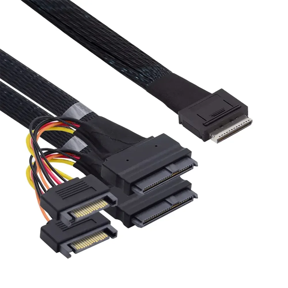 Эффективный OCuLink PCIe SFF-8611 8I-2 SFF-8639 U.2 с разъемами SATA 15P улучшите передачу серверных
