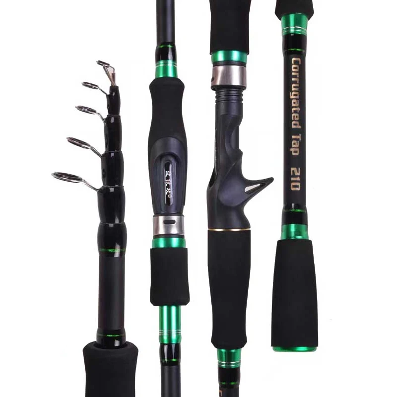 

1.8M 2.1M 2.4M 2.7M Telescopic Fishing Rods Ultralight Weight Spinning Casting Carbon Pole Fishing Accessories Caña De Pescar