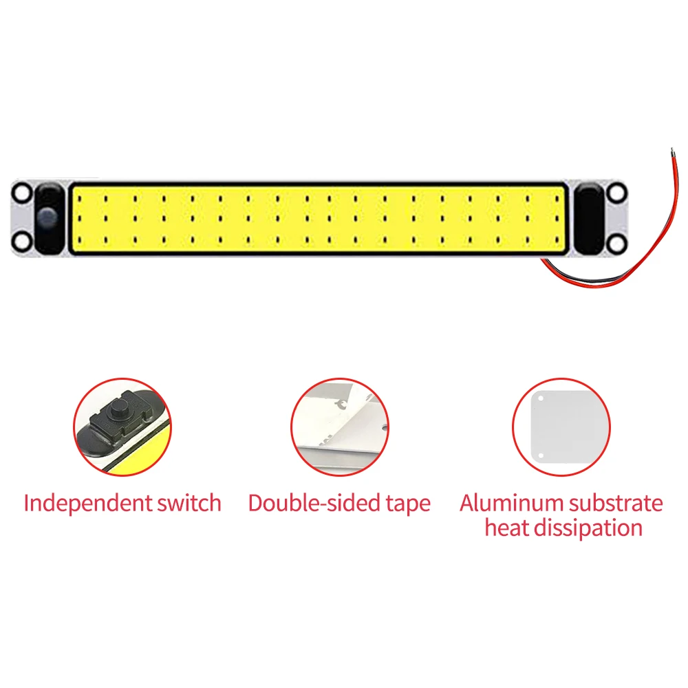 87 светодиодов, 12-24 В, автомобильная лампа для чтения, лампа для внутреннего освещения, потолочная лампа с переключателем ВКЛ/ВЫКЛ для фургона, грузовика, кемпера, лодки