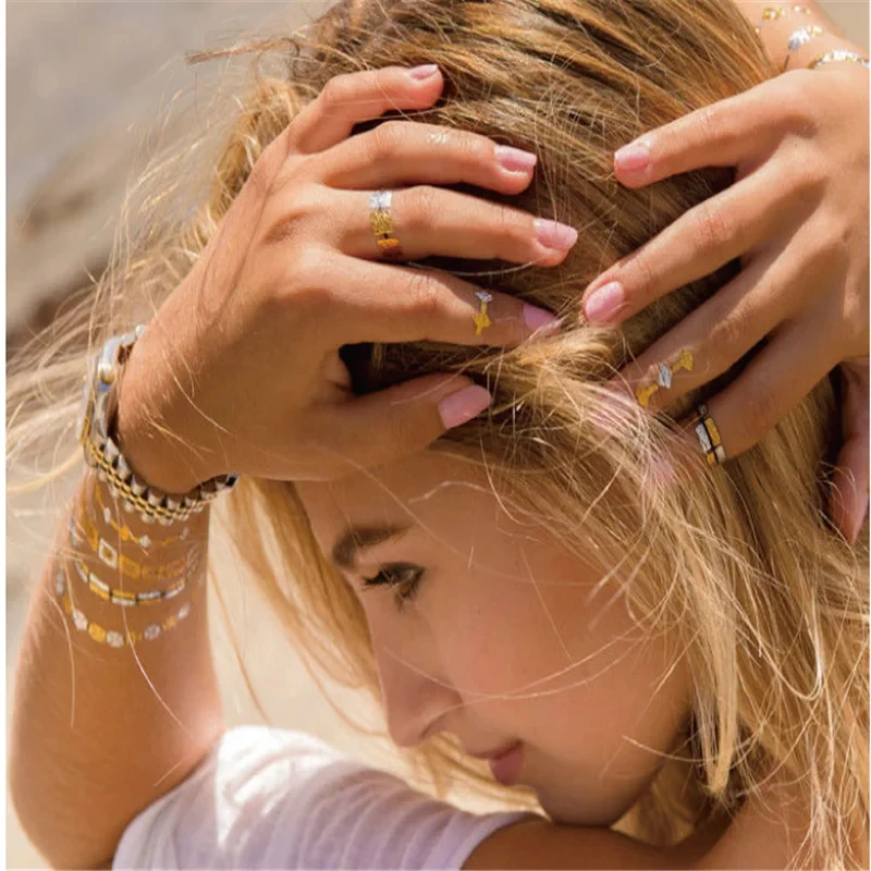 Металлическая временная татуировка для мужчин и женщин