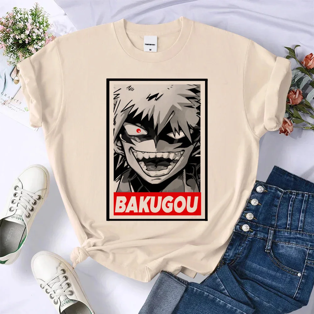 Фото Deku Bakugou Katsuki Todoroki футболки с аниме рисунком женский современный стиль комикс эластичный Топ для девушек графическая одежда №1