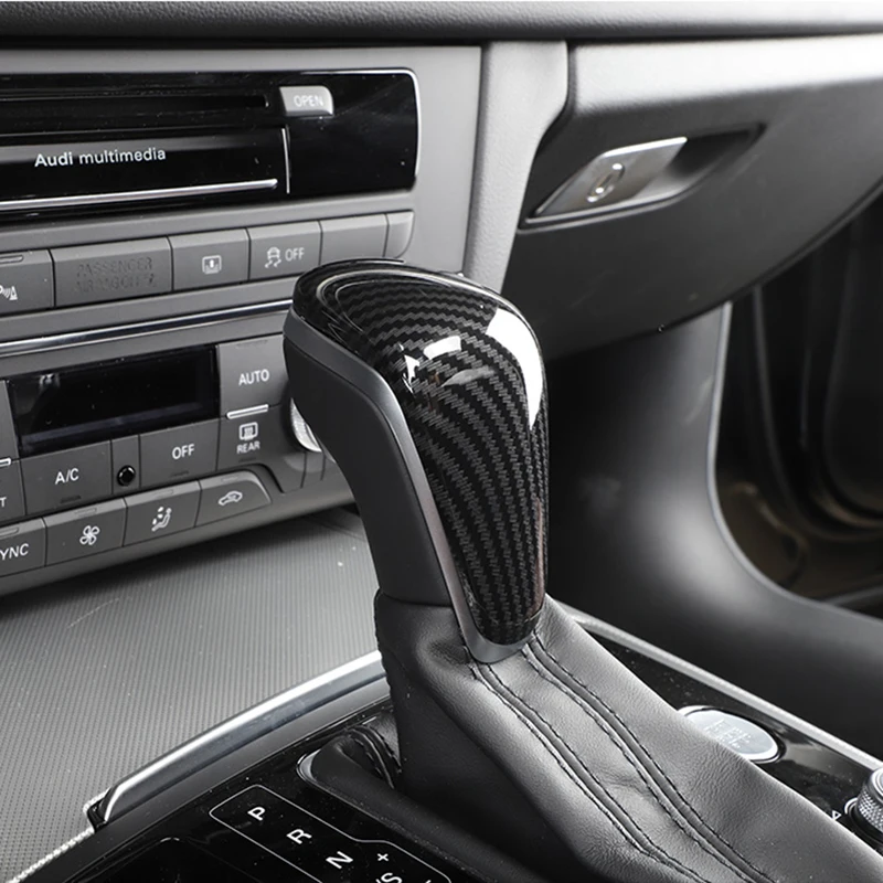 Углеродное волокно автомобильный Стайлинг ручка переключения передач наклейка