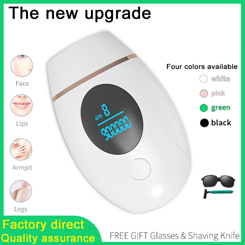 

IPL Hair Removal Laser Epilator Pulsed Light Depilator Permanent Facial Epilator 900000 Flashes Painless Photoepilator for Women