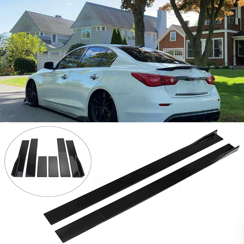 LAICY For Infiniti Q50 Q60 Q70 G37 G35 2013-22 78.7" Side Skirt Splitter Spoiler Lip Rocker Panel Extensions Body Kit Winglet