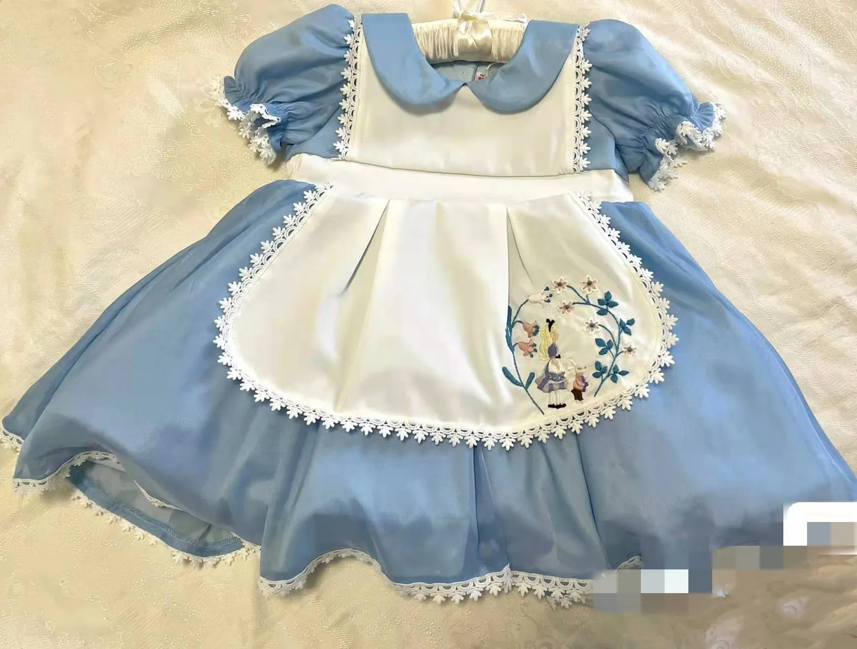 

0-12Y Baby Girls Summer Alice Embroidery Dress for Birthday Christmas Eid