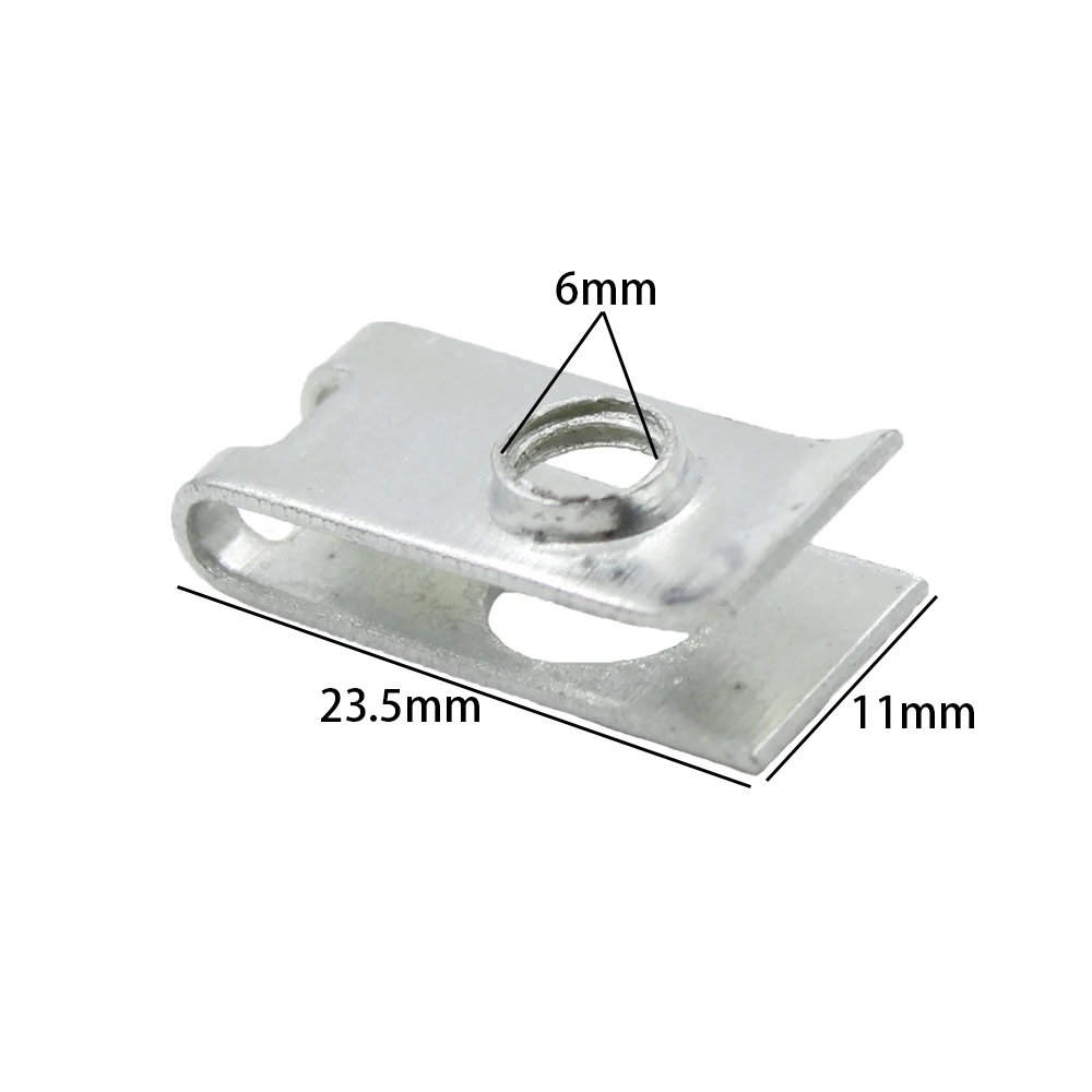 

20 шт., наконечник, гайка, вставные шайбы, фиксатор, крепеж, металлическая U-образная прокладка для автомобиля, мотоцикла, винты 4 мм, 5 мм, 6 мм