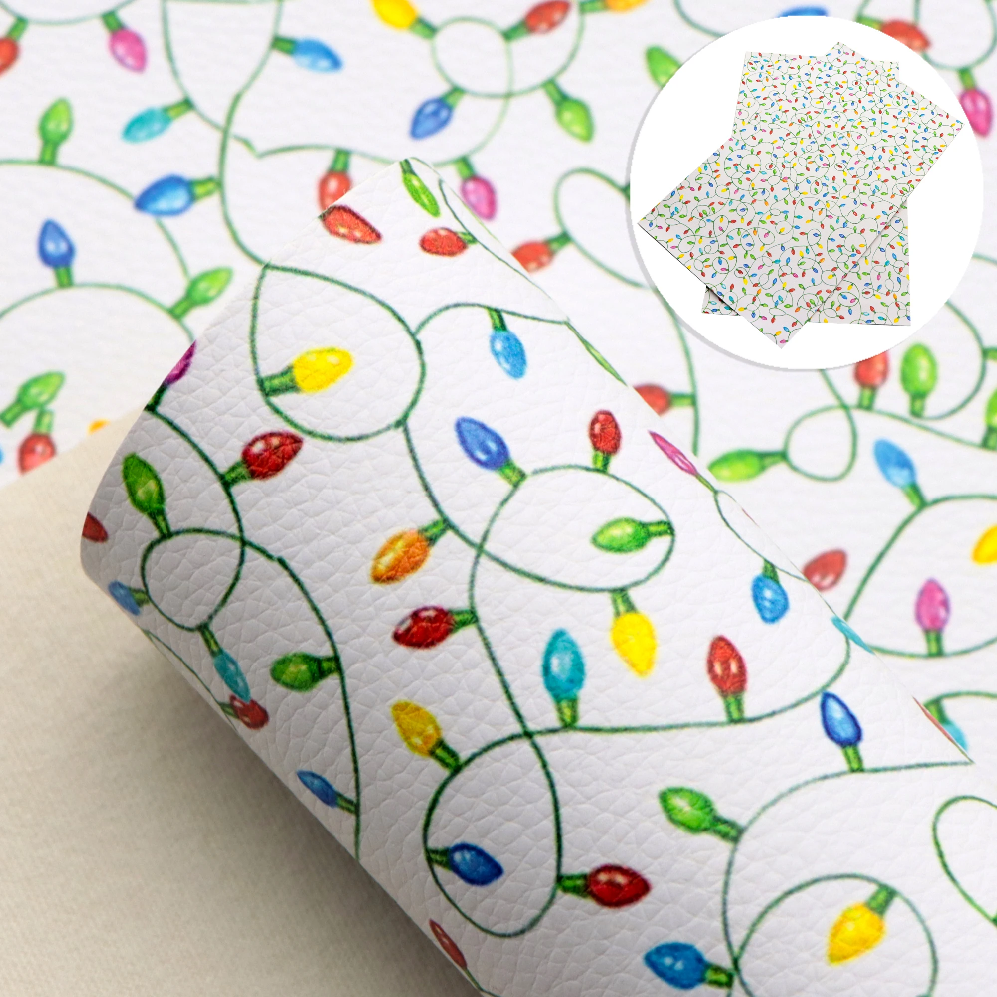 Листы из искусственной кожи с рисунком личи 20*33 см |