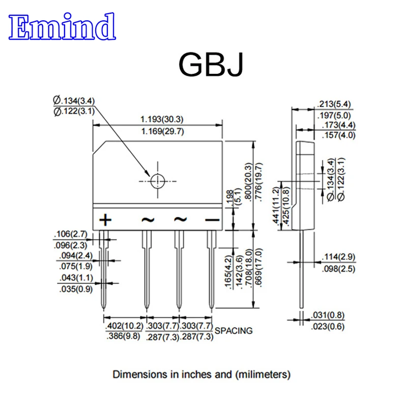 Рисунок 3 - мостовой выпрямитель GBJ5008