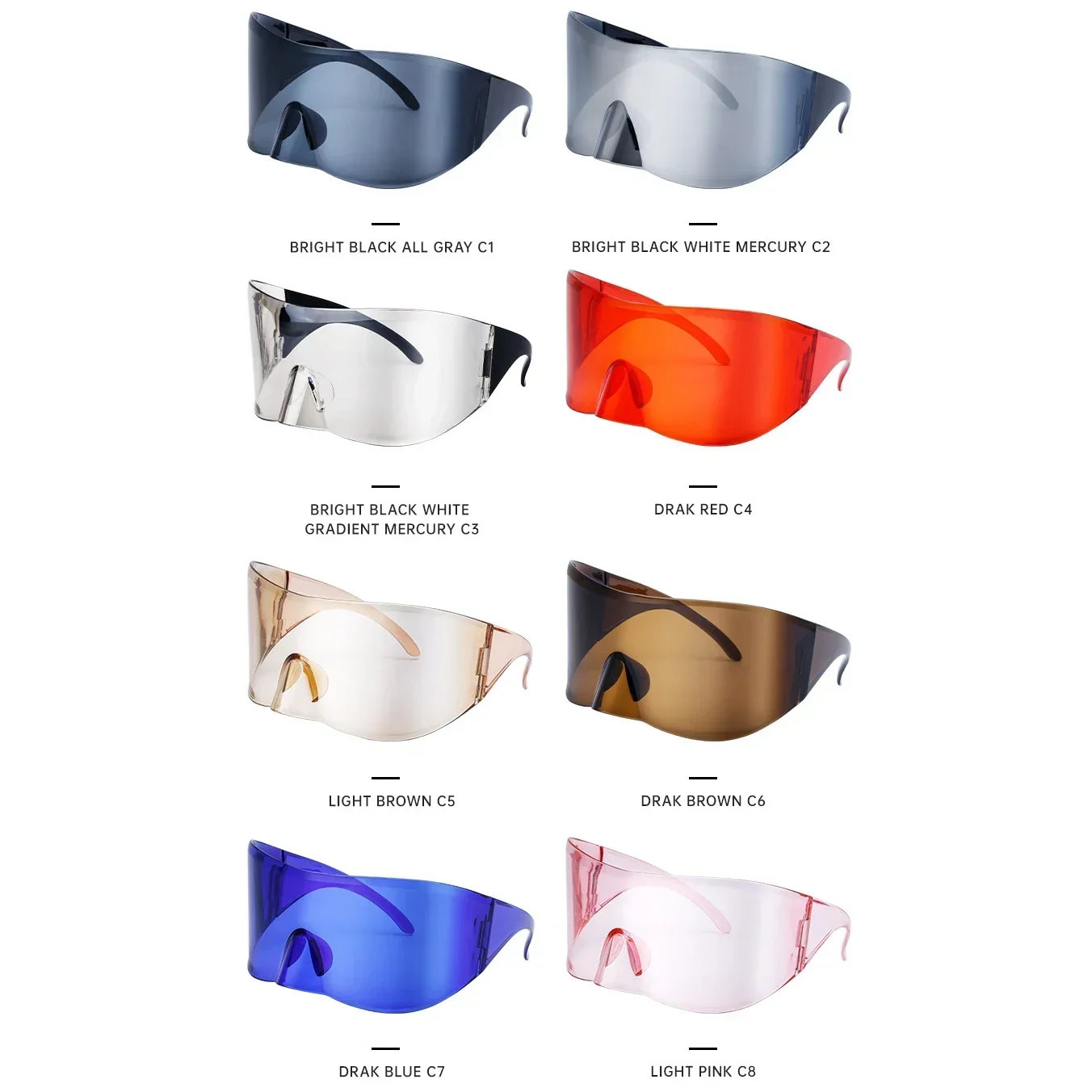 Мужские солнцезащитные очки в стиле панк Y2K