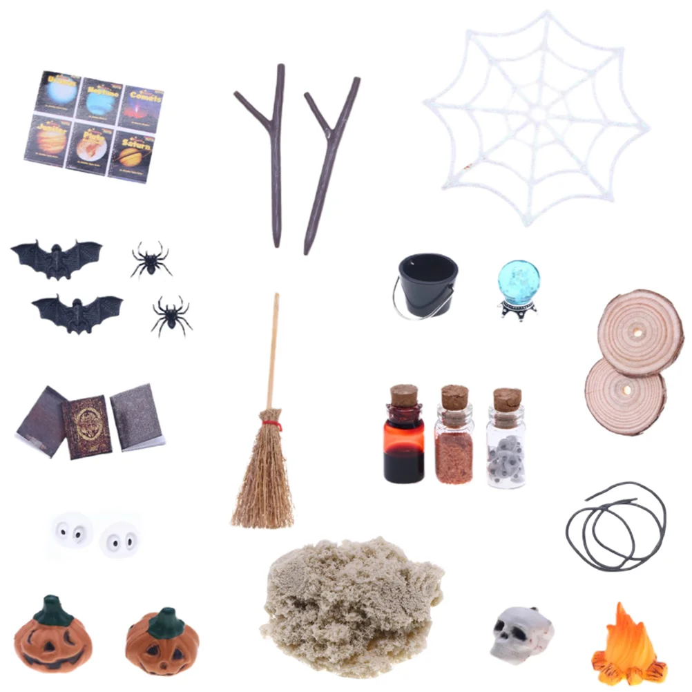 

Miniature House Accessories Halloween Miniatures Bulk Crafts Pumpkin Tiny Toys
