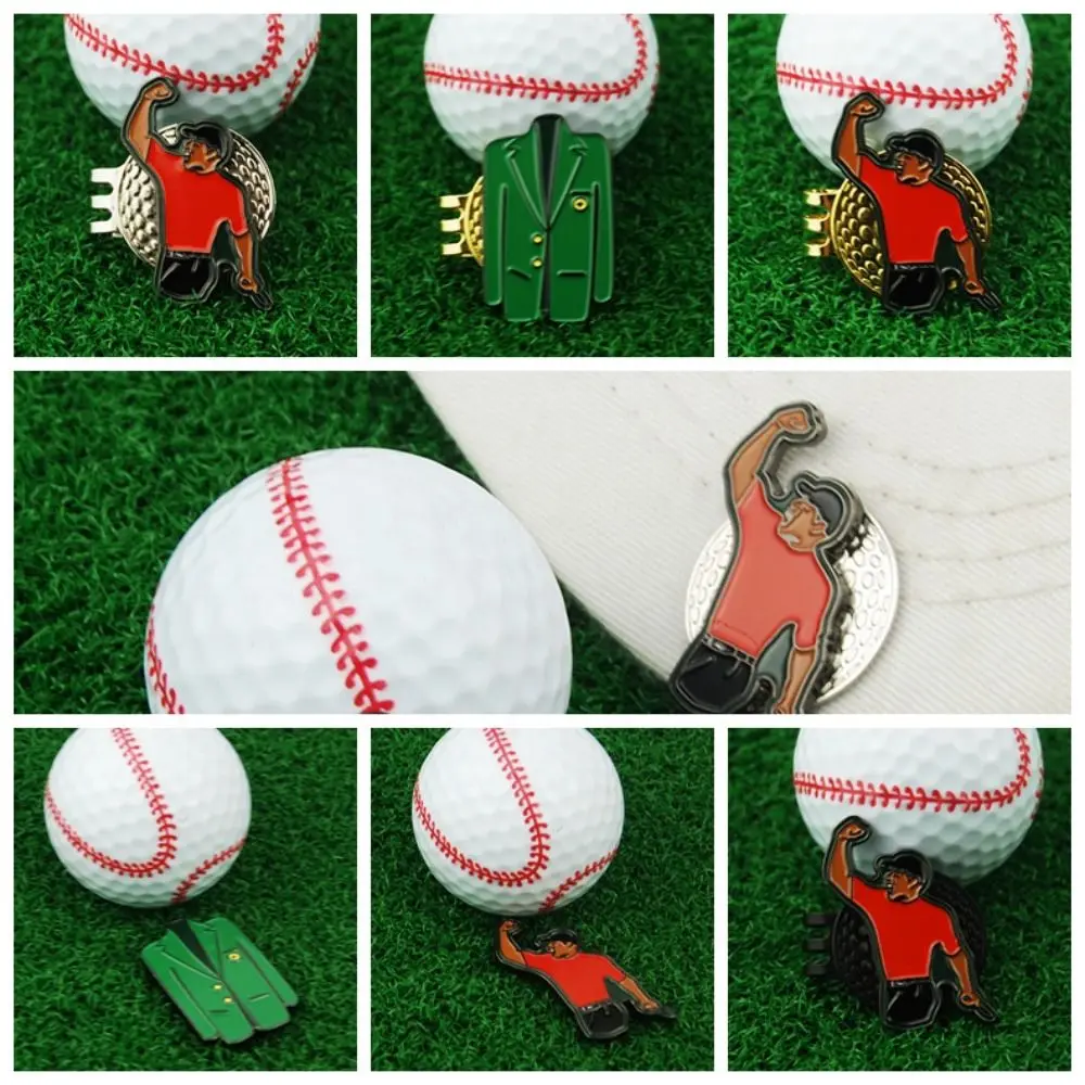 

Green Jacket Golf Ball Mark Portable Alloy Marker Magnet Golf Hat Clip Multicolor Creative Golf Clip Marker Men Women