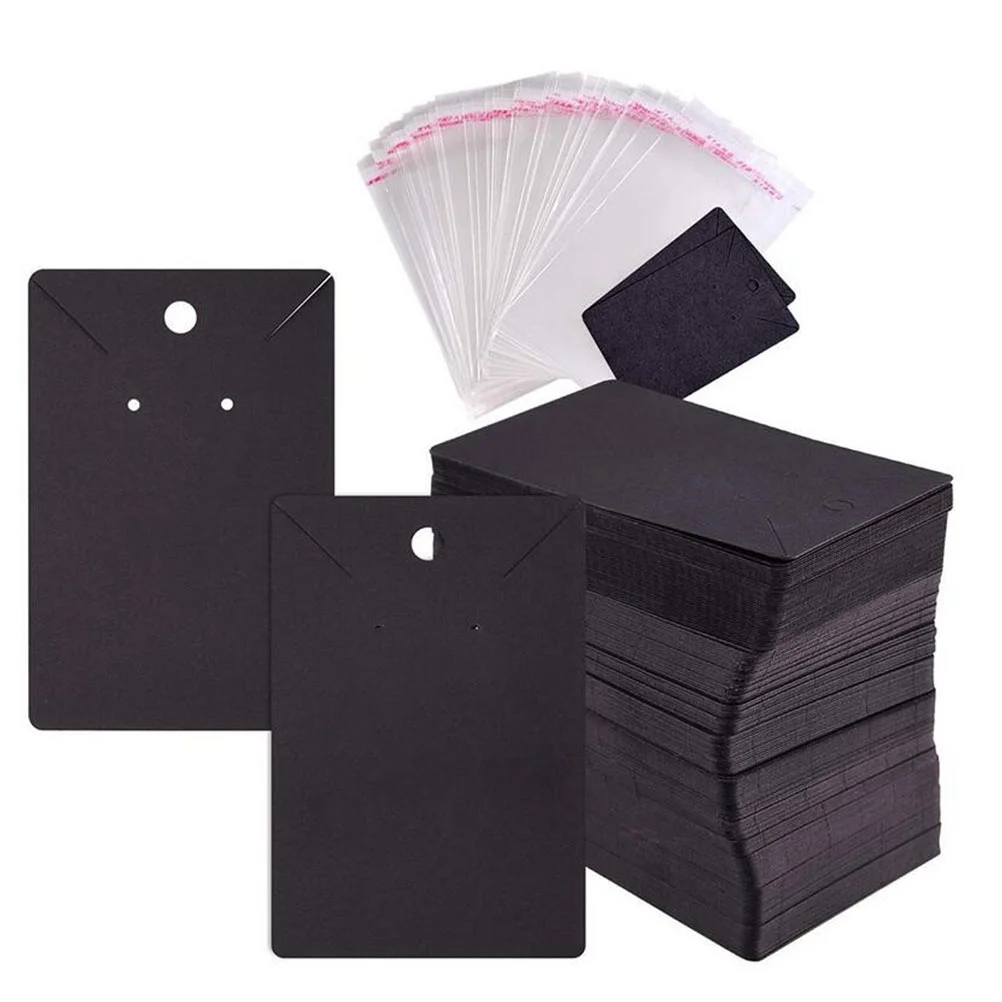 

100 Pcs Durable Portable Practical Necklace Cards Ear Studs Cards for Home Store Shop