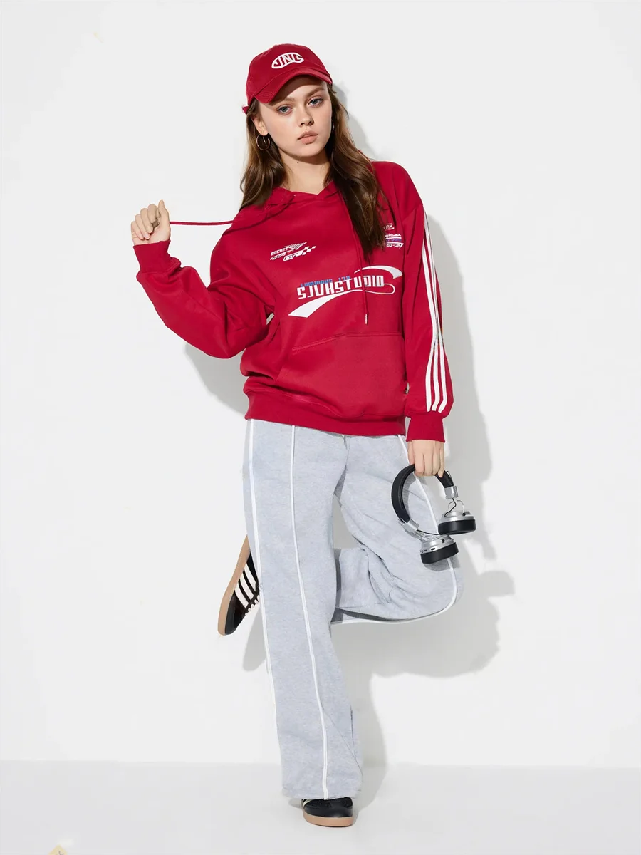 Benuynffy американские уличные спортивные штаны на шнурке женские осенние 2023 новые