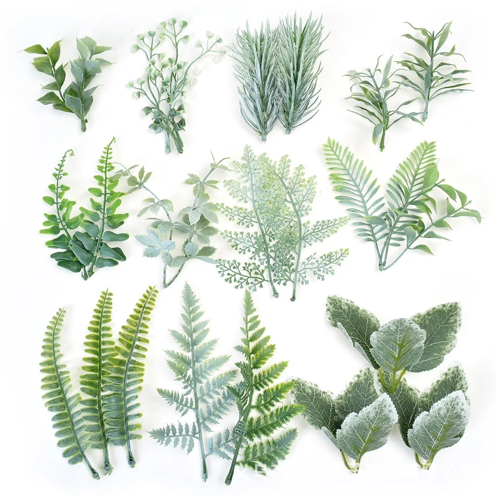 

3PCS Simulation Leaves Fake Plant Leaves Bride Holding Flowers Persian Leaf Anemone Flower Shop Flower Basket Decor Kids Favor