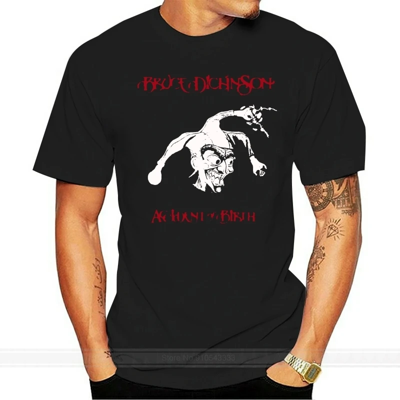 

Новая футболка с принтом Брюса Дикинсона аварии при рождении, футболка с принтом DTG-S-6XL, модная мужская футболка из хлопка, брендовая футболк...