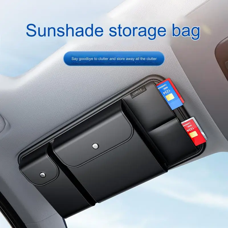 

Car Visor Storage Multi-Functional car Glasses Holder Inside The Driver's License Bag Ticket Card Holder Storage Bag