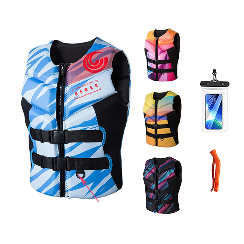 High Quality Adult Neoprene Life Jacket Professional Large Buoyancy Vest Water Sports Snorkeling Surfing Motorboat Safety Vest