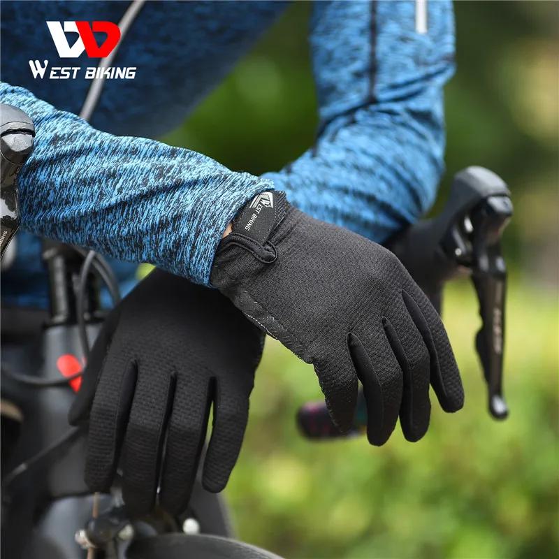 

Велосипедные перчатки WEST BIKING для мужчин и женщин, спортивные митенки с пальцами для работы с сенсорным экраном, для горных велосипедов