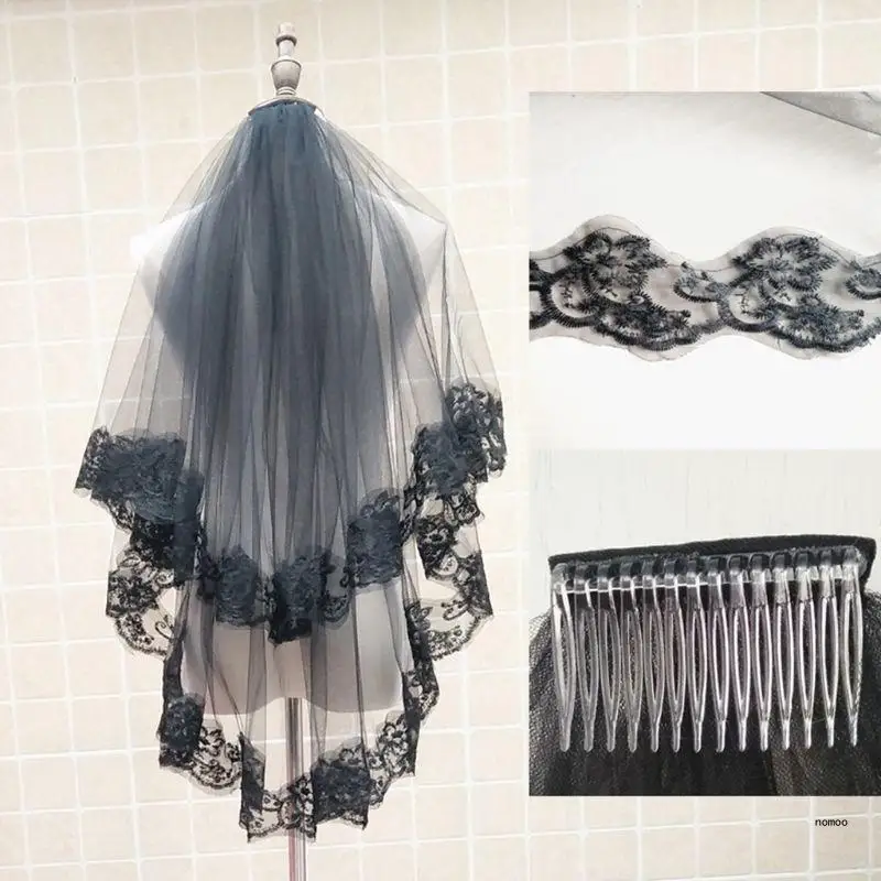 Фата на Хэллоуин фата с падением свадебные прически в стиле готики для невесты