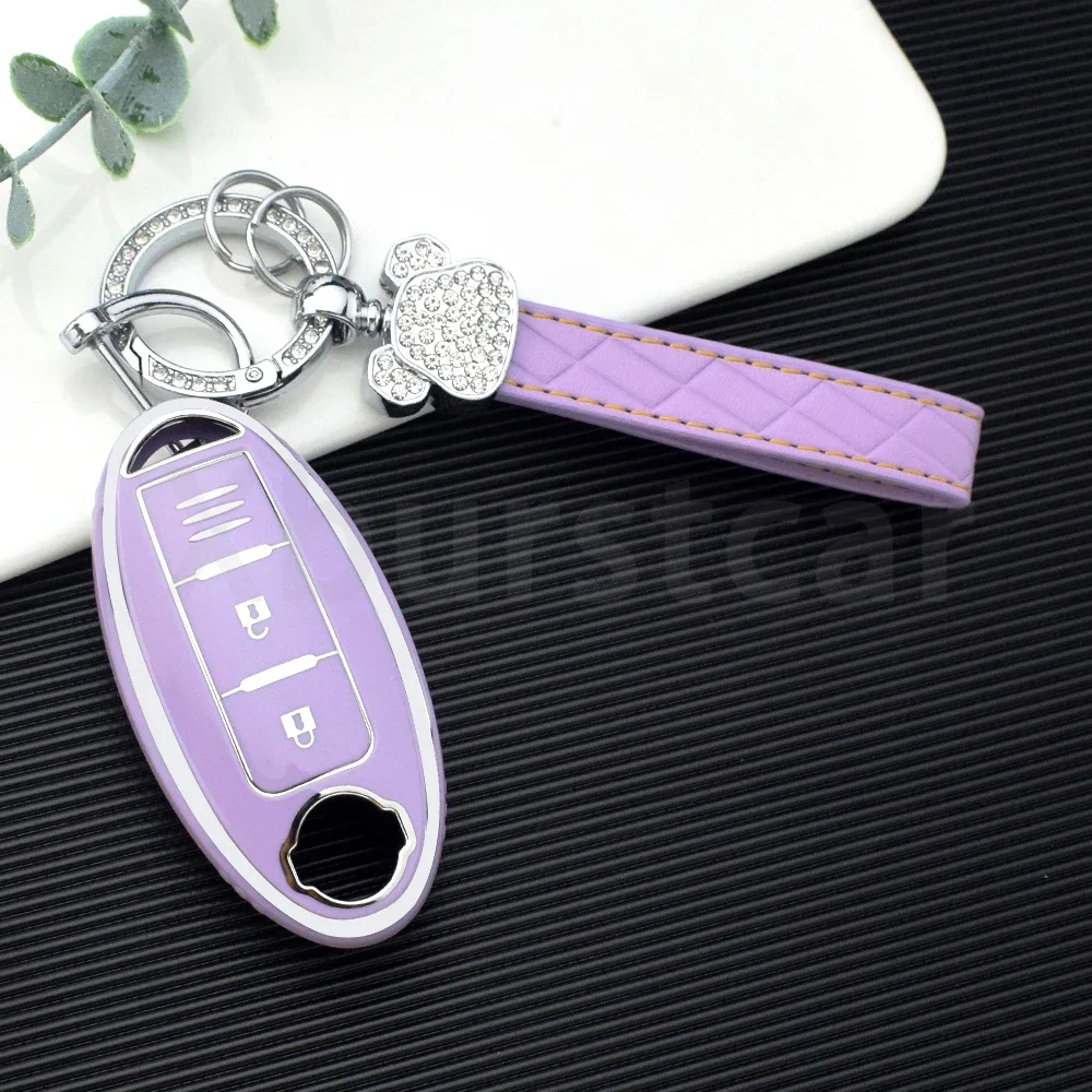 3 кнопки ТПУ для Nissan Kicks Altima X-Trail Fuga Navara Leaf Note Sentra Murano Tiida Qashqai J11 J10 Micra чехол