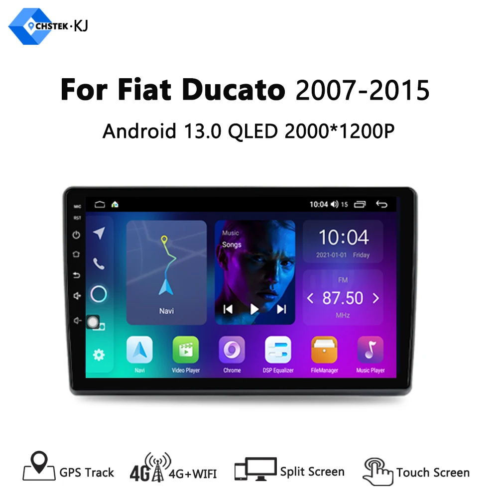 

8G+256G For Fiat Ducato 2007 - 2015 Android Car Radio Car video players CarPlay Android Auto GPS No 2 din 2din DVD