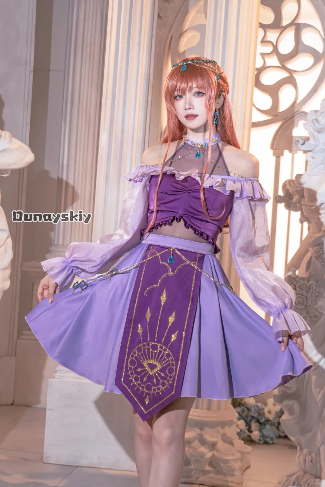 Фото AnzhOS@Imai Lisa Косплей Аниме Игра BanGDreamRoselia Requiem For Fate Idol Костюм Мини Сарафан Фиолетовый Гот Лолита Рождество №1