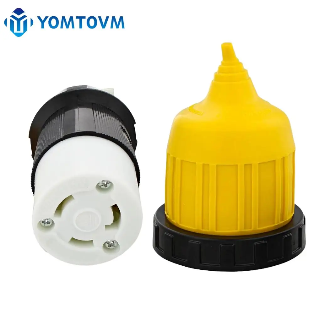 

L5-30R разъем для шнура RV, фиксирующая вилка с крышкой розетки 30A 125V для каравана, прицепа, дома на колесах, аксессуары для автофургонов