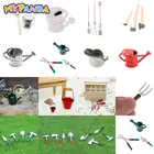 18 видов стилей садовый инструмент, жестяная Лейка для кукольного домика масштаба 112, миниатюрный садовый пейзаж, детская мебель, игрушки, аксессуары сделай сам