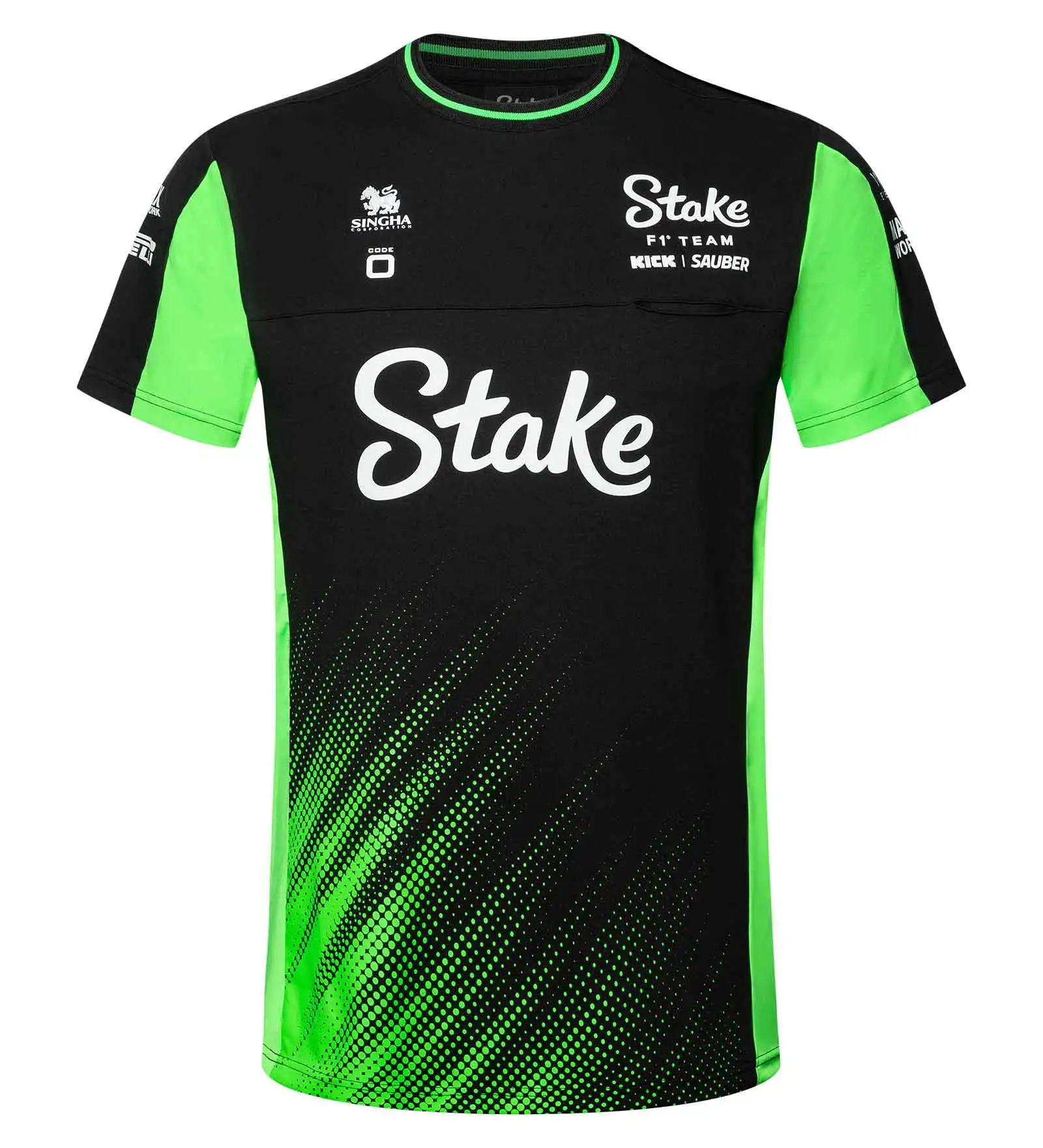 Мужская командная футболка 2025Kicks Sauber F1 быстросохнущая спортивная одежда топ с