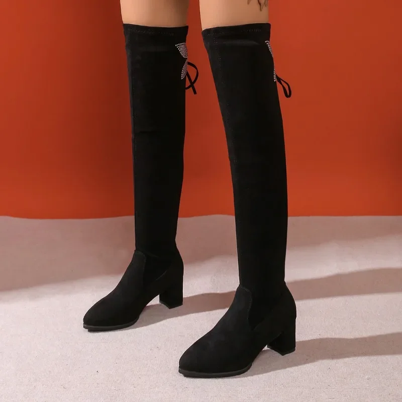 Женская обувь 2024 высококачественные женские сапоги без шнуровки модные