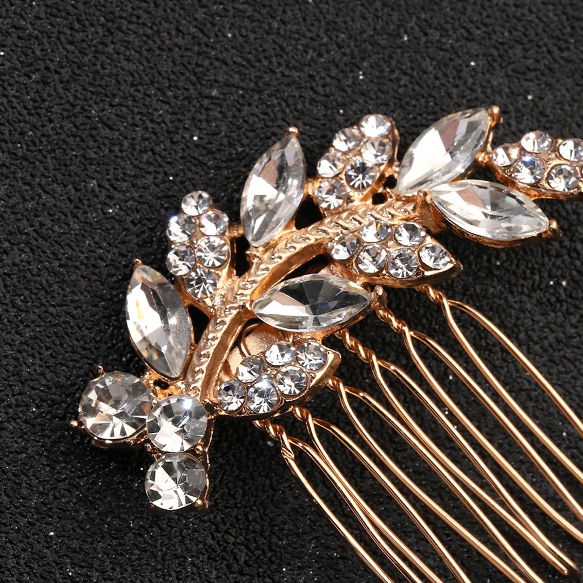 Rhinestone Flower Brides Hair Combs Bridal Headwear Wedding Hair Accessories Party Prom Hair Jewelry Simple Fashion Tiaras