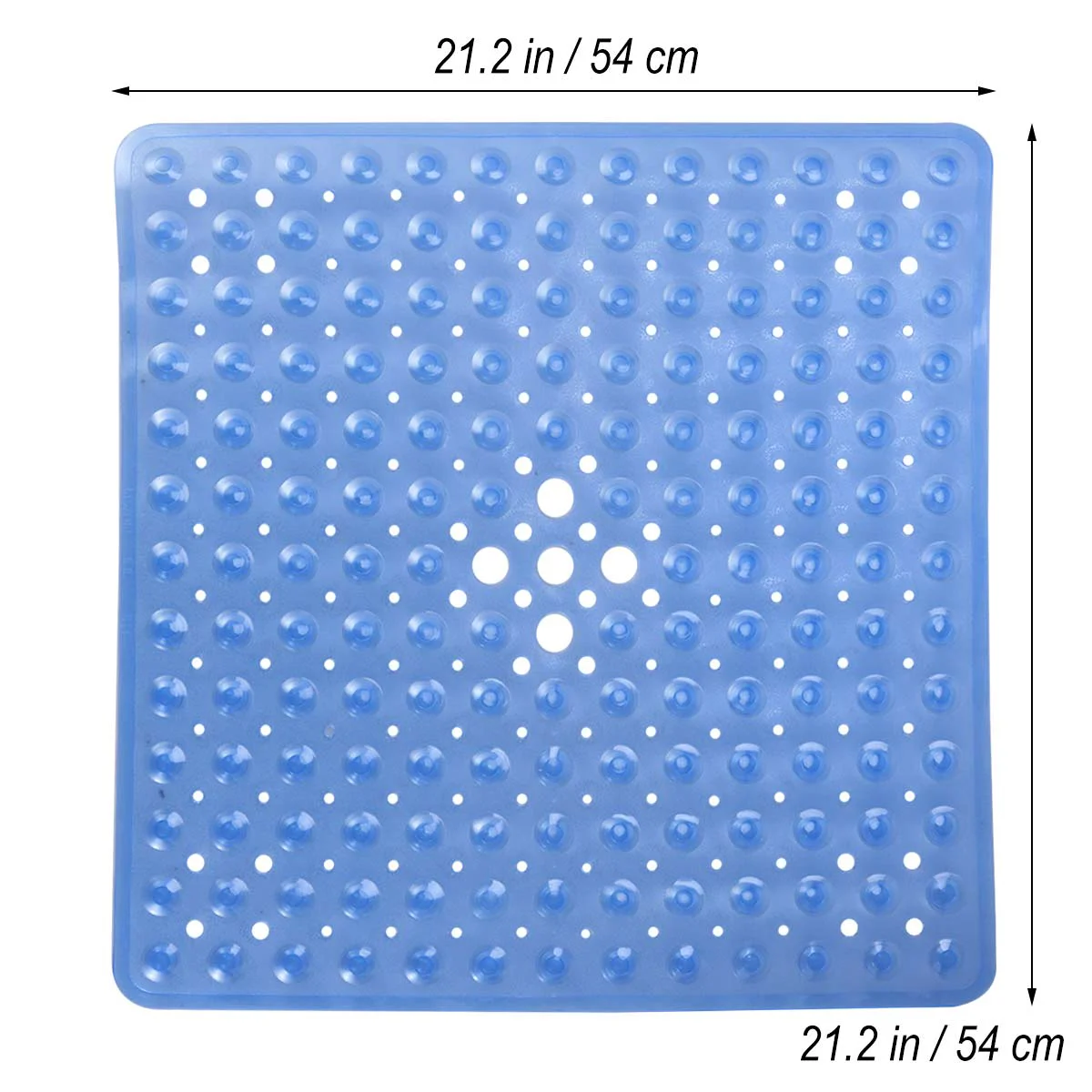 

Bath Non-Slip Mat Square Bath Mats Anti-Bacterial Antiskid Mat (Clear)