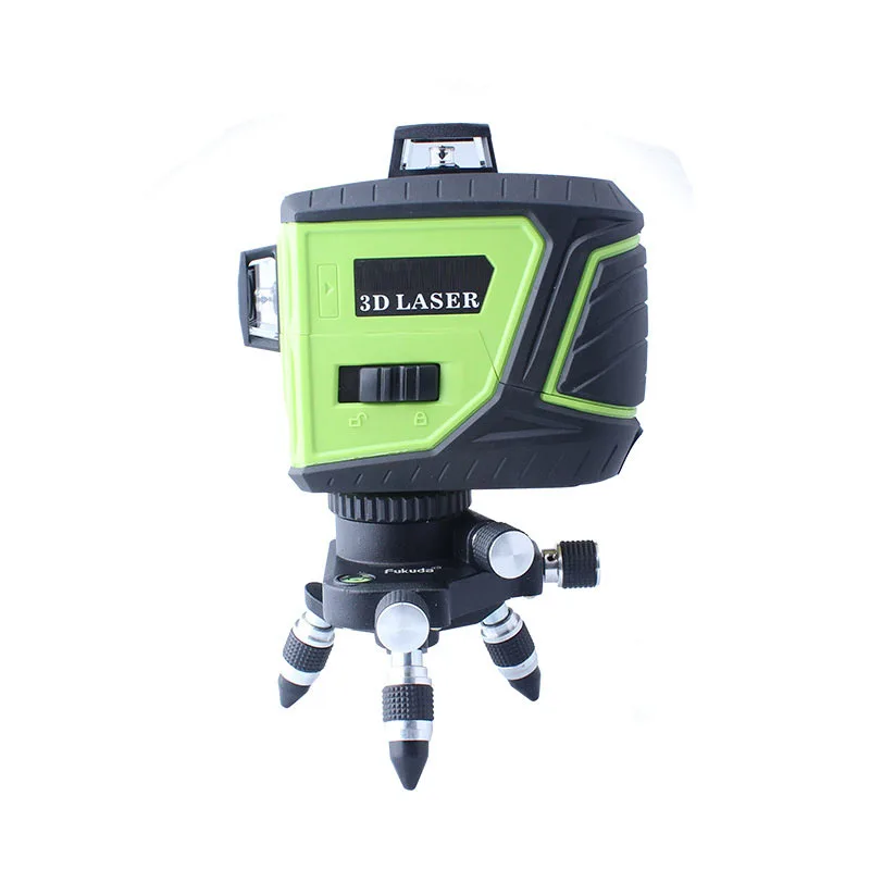 

Лазерный уровень Fukuda, мощный 12-линейный нивелир с вертикальными и горизонтальными линиями зеленого цвета, самонивелирующийся на 360 градусов