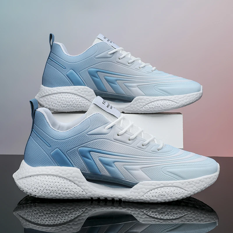 Women Running Shoes Fashion Casual Sneakers Mesh Lace Up Thickening Couple Shoes Comfortable Breathable Zapatillas Mujer 36-44