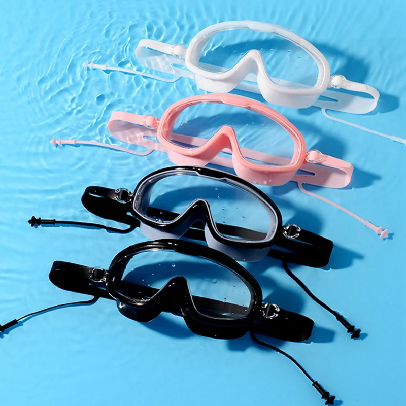 

Outdoor Swim Goggles Earplug 2 in 1 Set Anti-Fog UV Protection Swimming Glasses With Earplugs
