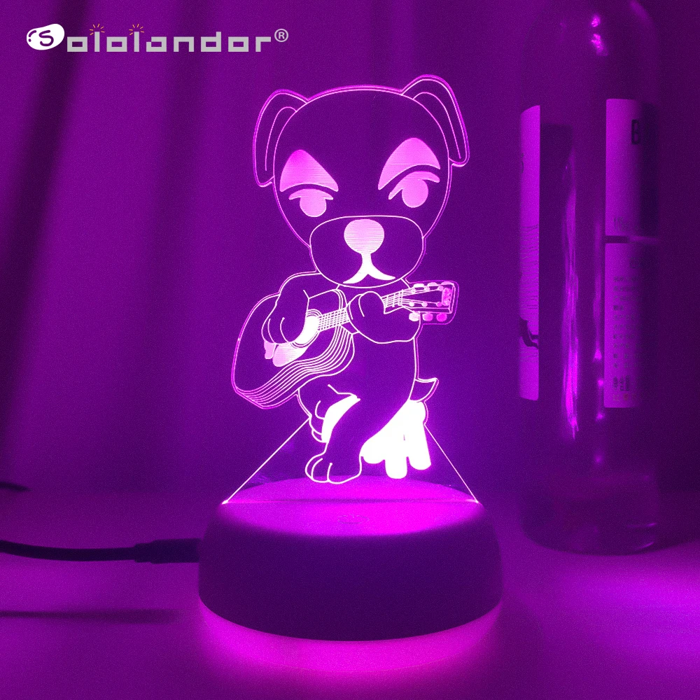 

Game Animal Crossing Character K.K. Slider 3D Led Night Lights Cool Gifts for Kids Bedroom Bedside Decor Lava Lamps K.K. Slider