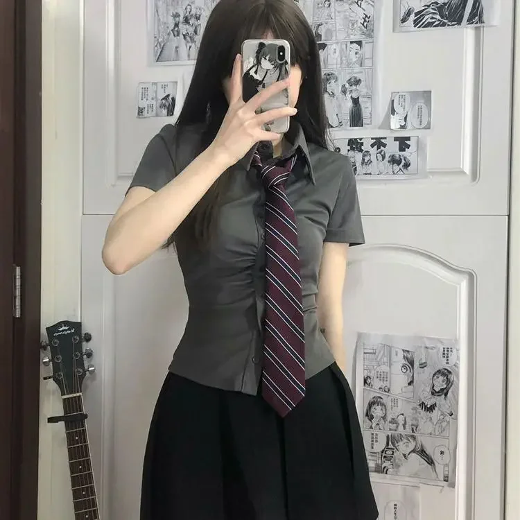 Рубашки с подтягивающей талией женские рубашки длинным рукавом тонкий отложной