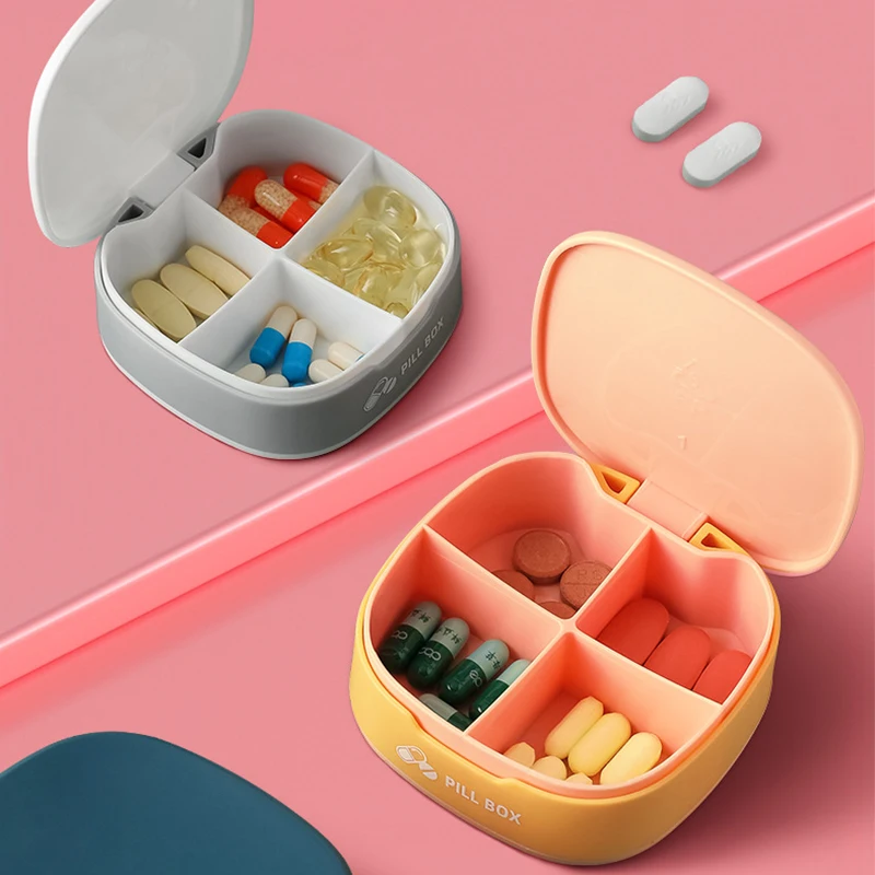 

Pill Box Wheat Sealed 8 Grids Container Organizer Health Care Drug Travel Divider Weekly Tablet Holder Medicine Travel Pill Case