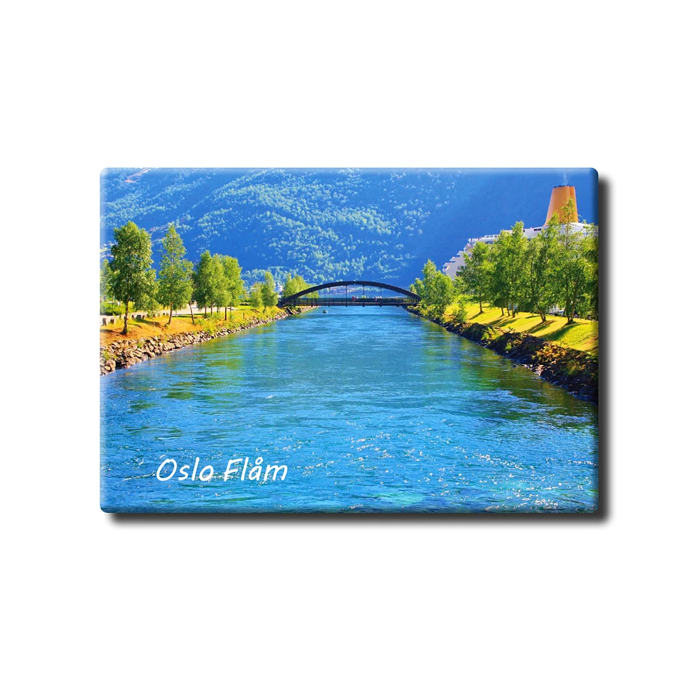 

Norway Oslo "Flam Town " Tourist Souvenir Tinplate Magnetic Refrigerator Sticker Rigid Creative Home Decoration 27140