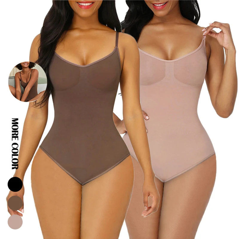 Seamless Bodysuit Shapewear Women Tummy Slimming Shapewear Overlap Crotch Briefs Shapers Waist Trainer Body Shaper Underwear