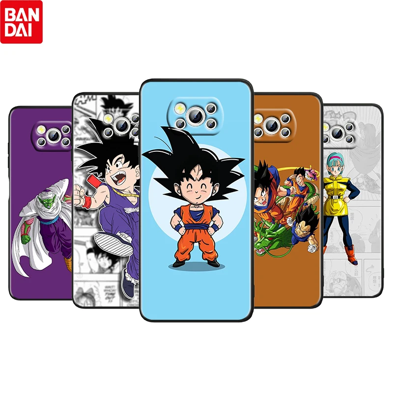 

Cartoon Dragon Ball Son Goku For Xiaomi Poco X3 NFC F3 GT M4 M3 M2 F2 X2 Pro Silicone Soft TPU Black Phone Case Funda Coque Capa