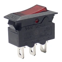 kuoyuh 10a red light black housing overload protection rocker switch snap circuit breaker